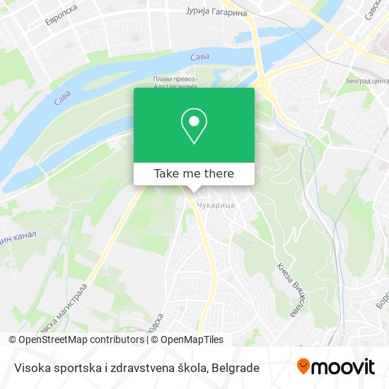 Visoka sportska i zdravstvena škola map