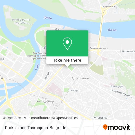 Park za pse Tašmajdan map