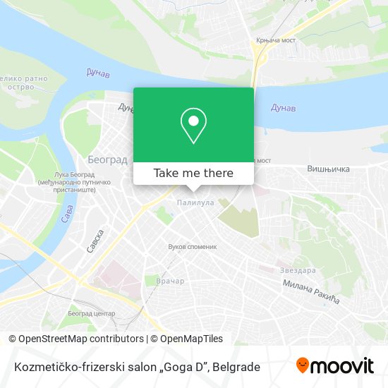 Kozmetičko-frizerski salon „Goga D” map