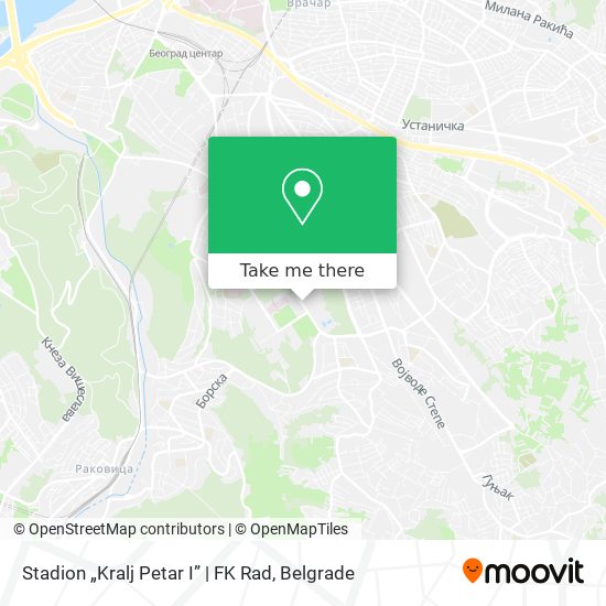 Stadion „Kralj Petar I” | FK Rad map