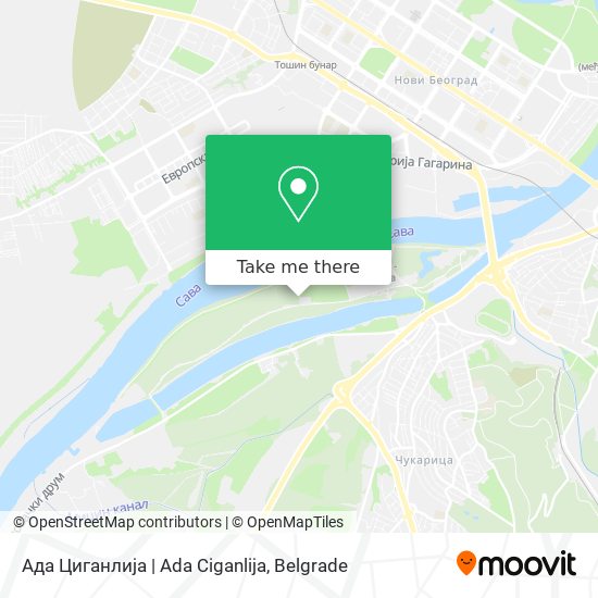 Ада Циганлија | Ada Ciganlija map