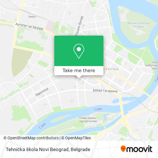 Tehnička škola Novi Beograd map