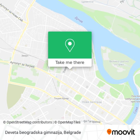 Deveta beogradska gimnazija map