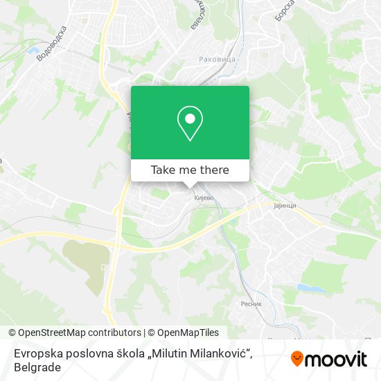 Evropska poslovna škola „Milutin Milanković“ map