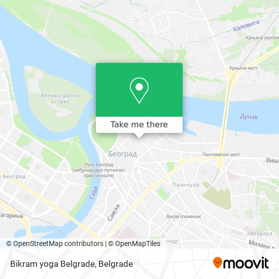 Bikram yoga Belgrade map