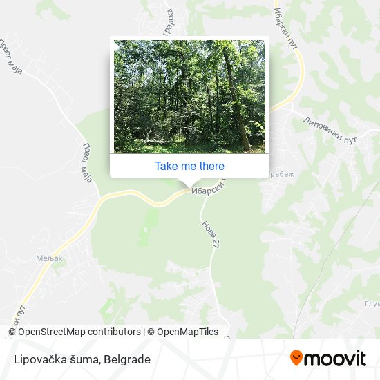 Lipovačka šuma map