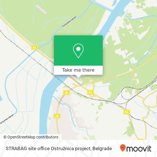 STRABAG site office Ostružnica project map