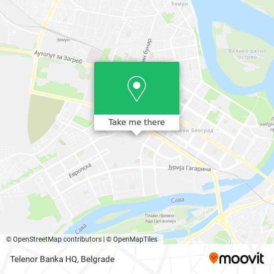 Telenor Banka HQ map