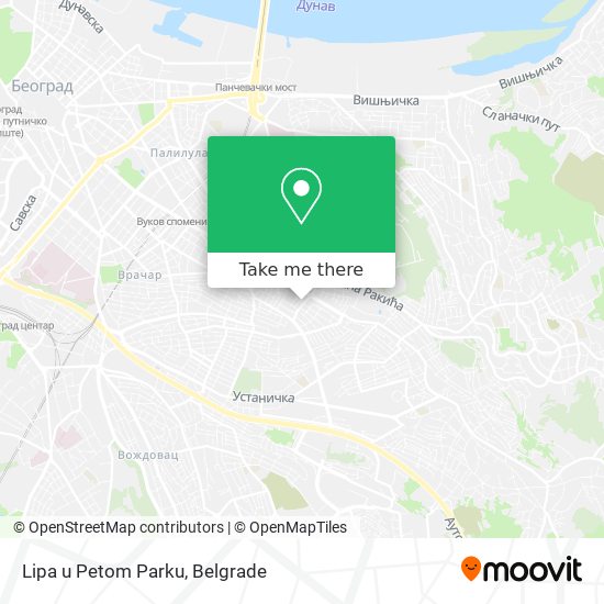 Lipa u Petom Parku map