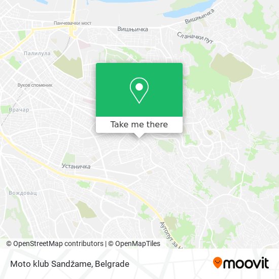 Moto klub Sandžame map