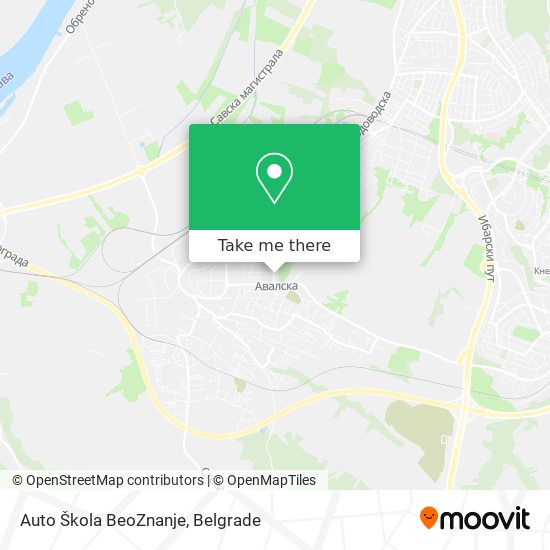 Auto Škola BeoZnanje map