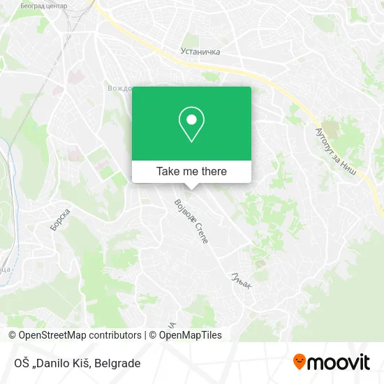 OŠ „Danilo Kiš map