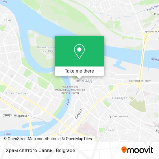 Храм святого Саввы map