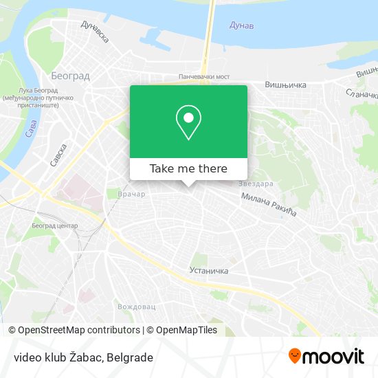 video klub Žabac map