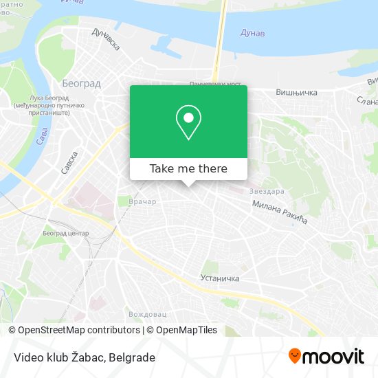 Video klub Žabac map