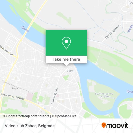 Video klub Žabac map