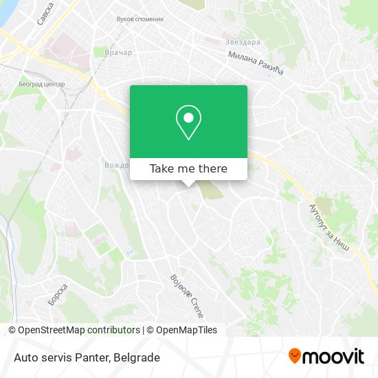 Auto servis Panter map