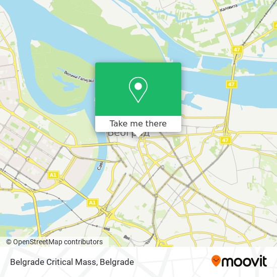 Belgrade Critical Mass map