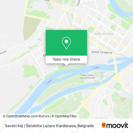 Savski kej | Šetalište Lazaro Kardenasa map