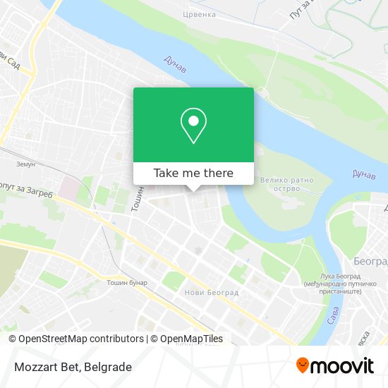 Mozzart Bet map