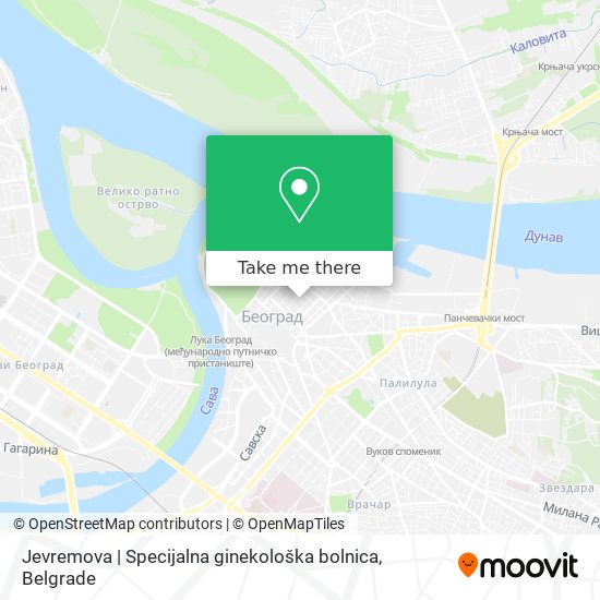 Jevremova | Specijalna ginekološka bolnica map