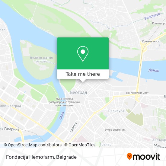 Fondacija Hemofarm map