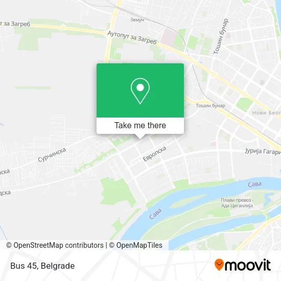 Bus 45 map