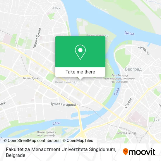 Fakultet za Menadzment Univerziteta Singidunum map
