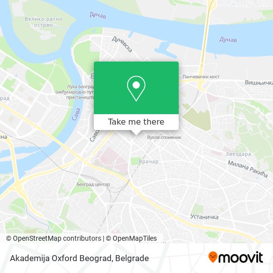 Akademija Oxford Beograd map