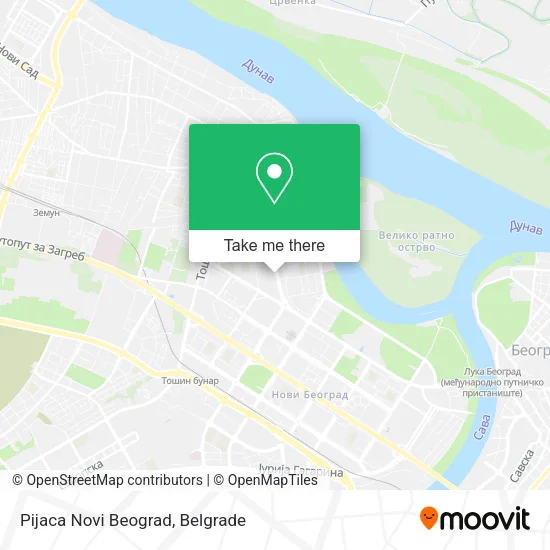 Pijaca Novi Beograd map