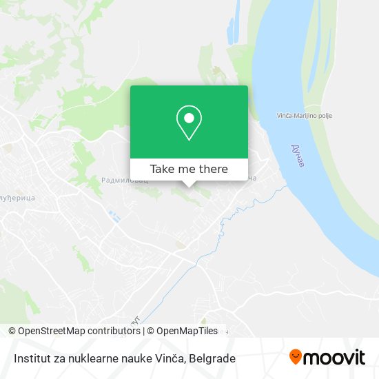 Institut za nuklearne nauke Vinča map