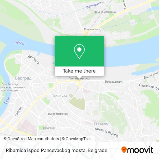 Ribarnica ispod Pančevackog mosta map