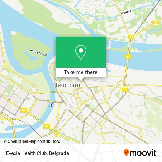 Evexia Health Club map