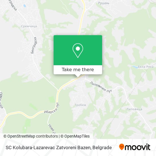 SC  Kolubara-Lazarevac  Zatvoreni Bazen map