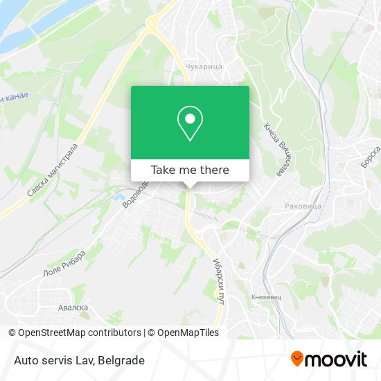 Auto servis Lav map