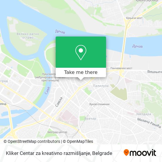 Kliker Centar za kreativno razmišljanje map