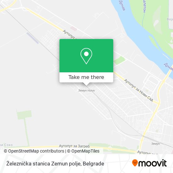 Železnička stanica Zemun polje map