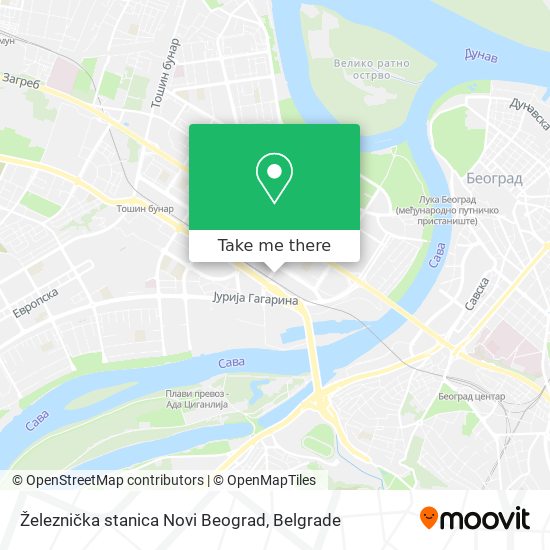 Železnička stanica Novi Beograd map