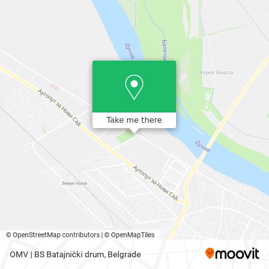 OMV | BS Batajnički drum map