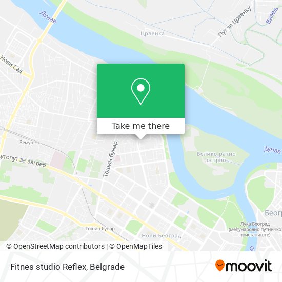 Fitnes studio Reflex map