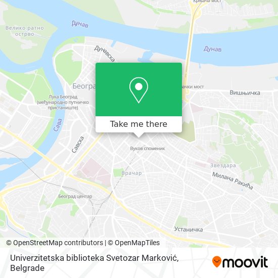 Univerzitetska biblioteka Svetozar Marković map