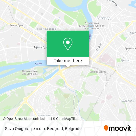 Sava Osiguranje a.d.o. Beograd map