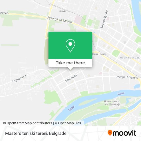 Masters teniski tereni map