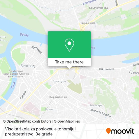 Visoka škola za poslovnu ekonomiju i preduzetnistvo map