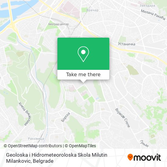 Geoloska i Hidrometeoroloska Skola  Milutin Milankovic map