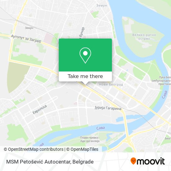 MSM Petošević Autocentar map