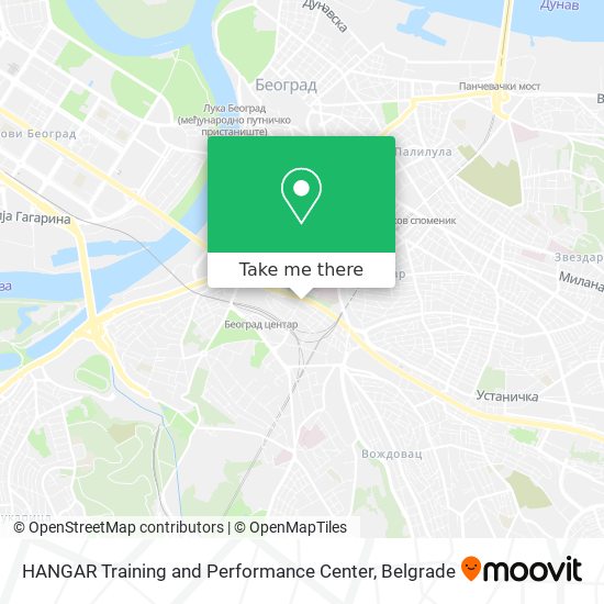 HANGAR Training and Performance Center map