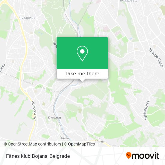 Fitnes klub Bojana map