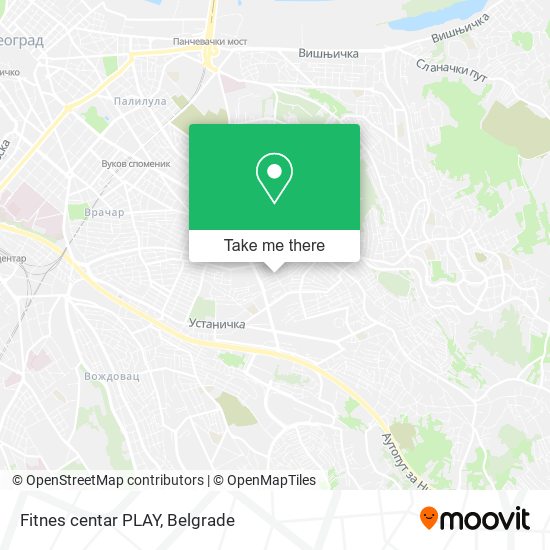 Fitnes centar PLAY map