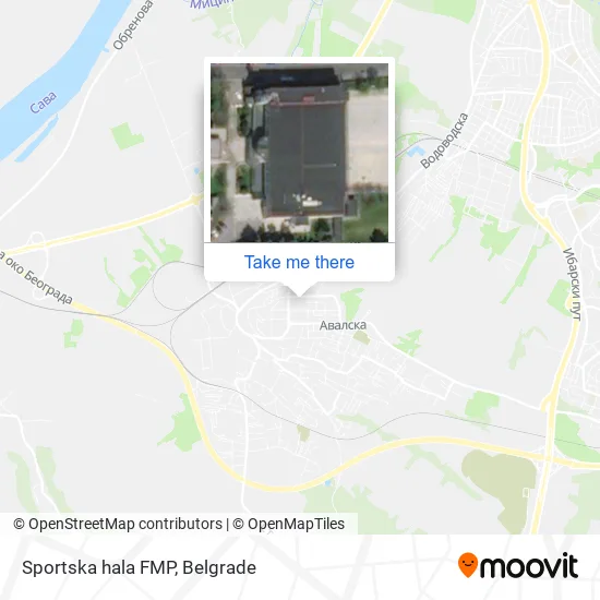 Sportska hala FMP map